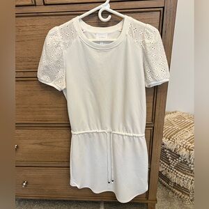 Sundays White Eyelet Sleeve Blouse